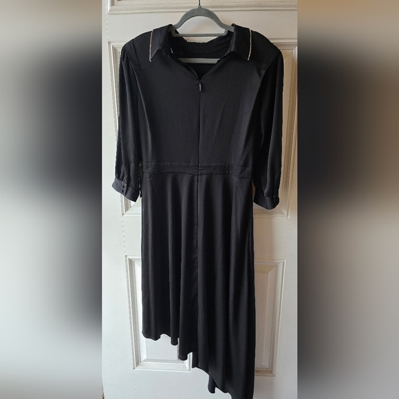 KARL LAGERFELD PARIS Black Crystal Embellished Rhinestone 10 Asymmetric - Picture 13 of 13